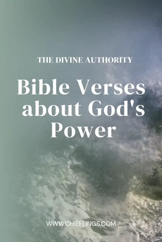 Pinterest image with title, "Bible Verses about God's power"