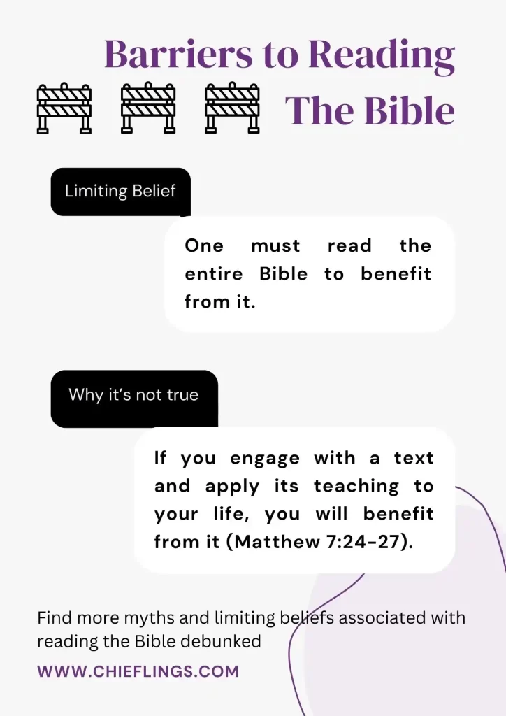 barriers to reading the bible graphic
