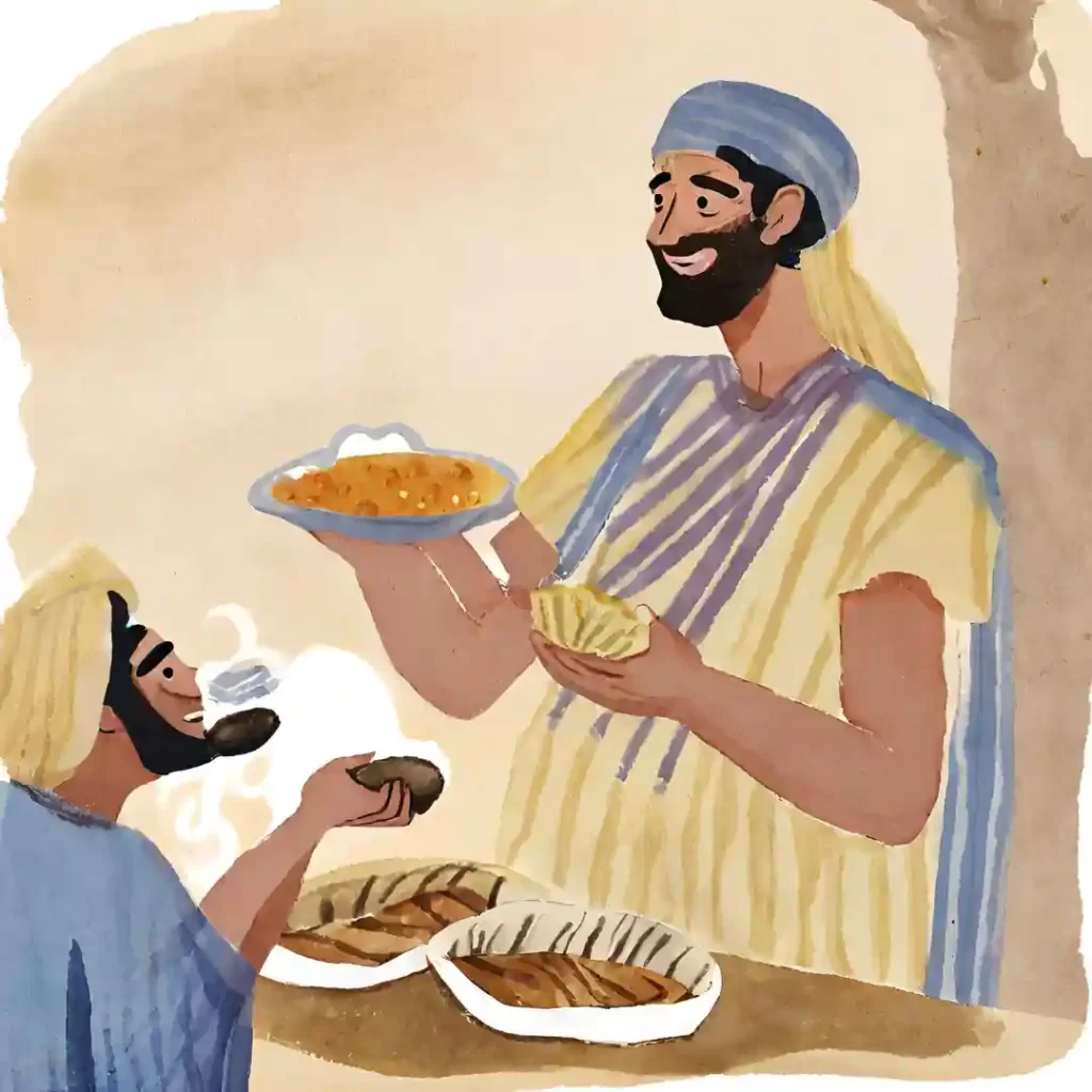 Joseph despite being in a position of power as Egypt's prime minister, is giving food to his kinsmen