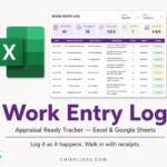 Free Work Entry Log Template — Performance Appraisal Tracker for Christian Professionals